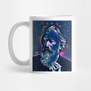 Johannes Brahms Dark Night Colourful Portrait | Johannes Brahms Artwork 13 Mug
